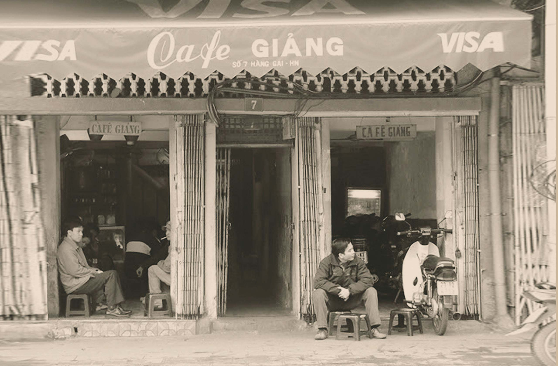 Historic Cafe Giang storefront in Hanoi